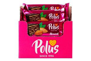 Торт вафельний глазурований POLUS Мигдаль 50г (ящик 30 шт)